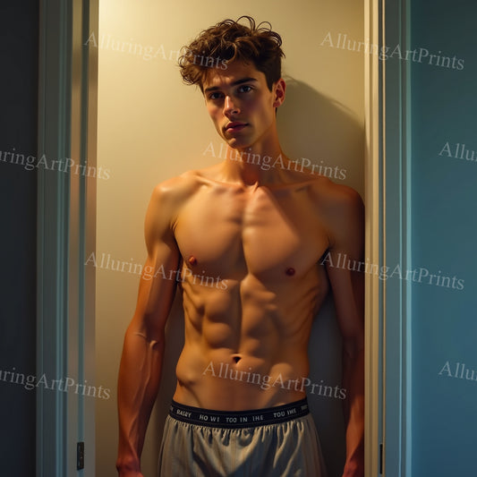 Male Model Slender Digital Art AI Fantasy - 484A