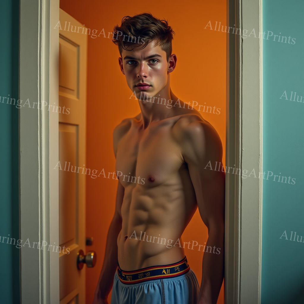 Male Model Slender Digital Art AI Fantasy - 485A