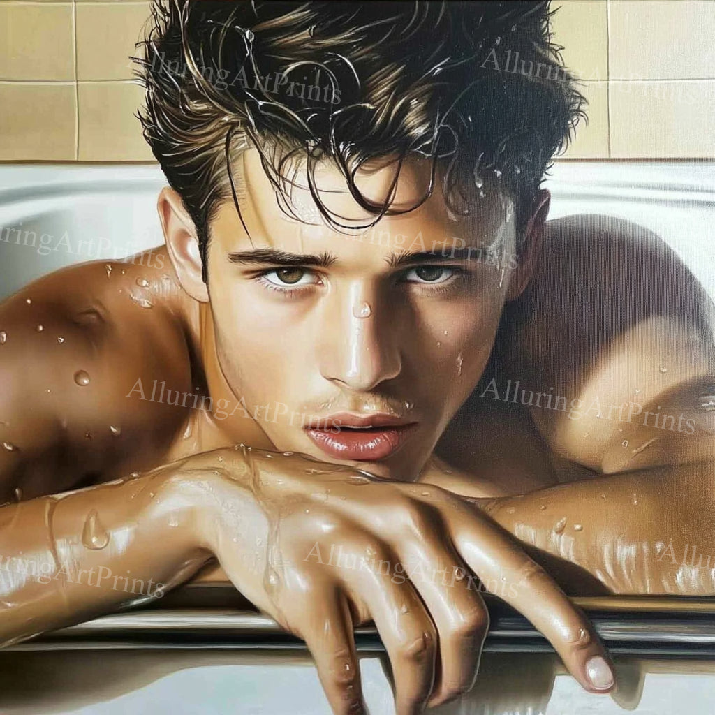 Male Model Slender Digital Art AI Fantasy - 486A