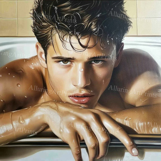 Male Model Slender Digital Art AI Fantasy - 486A