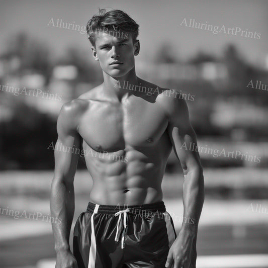 Male Model Slender Digital Art AI Fantasy - 492A