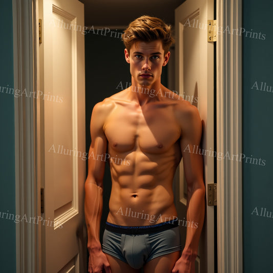 Male Model Slender Digital Art AI Fantasy - 509A