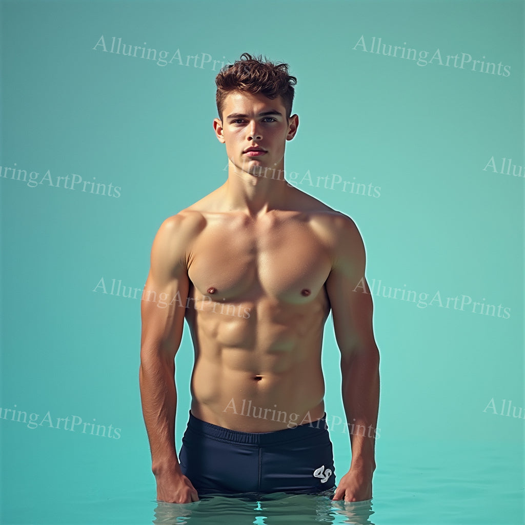 Male Model Slender Digital Art AI Fantasy - 513A