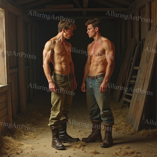 Male Models Muscular Digital Art AI Fantasy - 521A