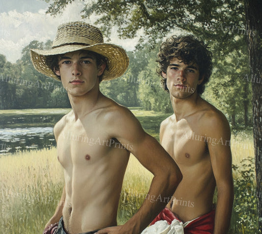Male Models Slender Digital Art AI Fantasy - 528A