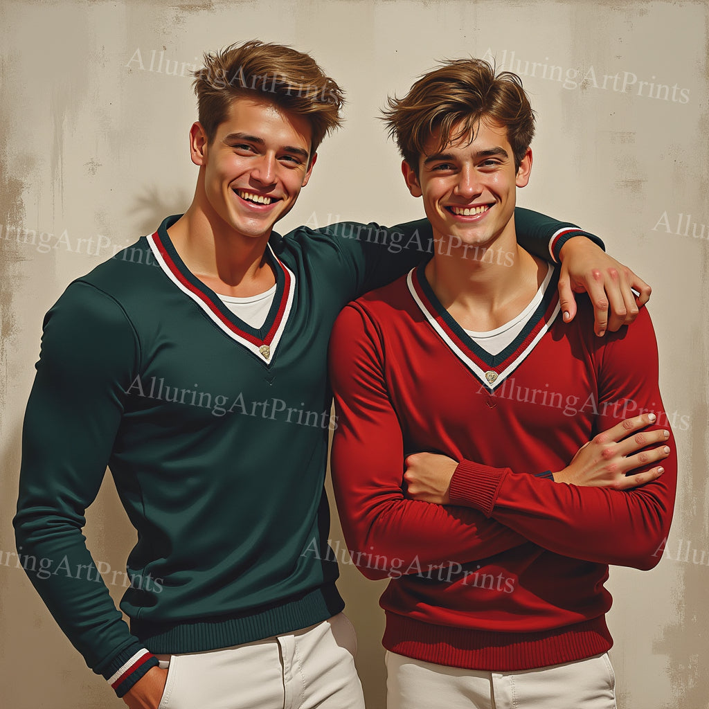 Male Models Slender Digital Art AI Fantasy - 539A