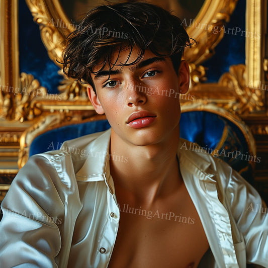 Male Model Slender Digital Art AI Fantasy - 542A