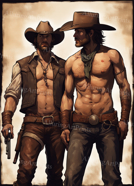 Male Model Muscular Digital Art AI Fantasy - 58A