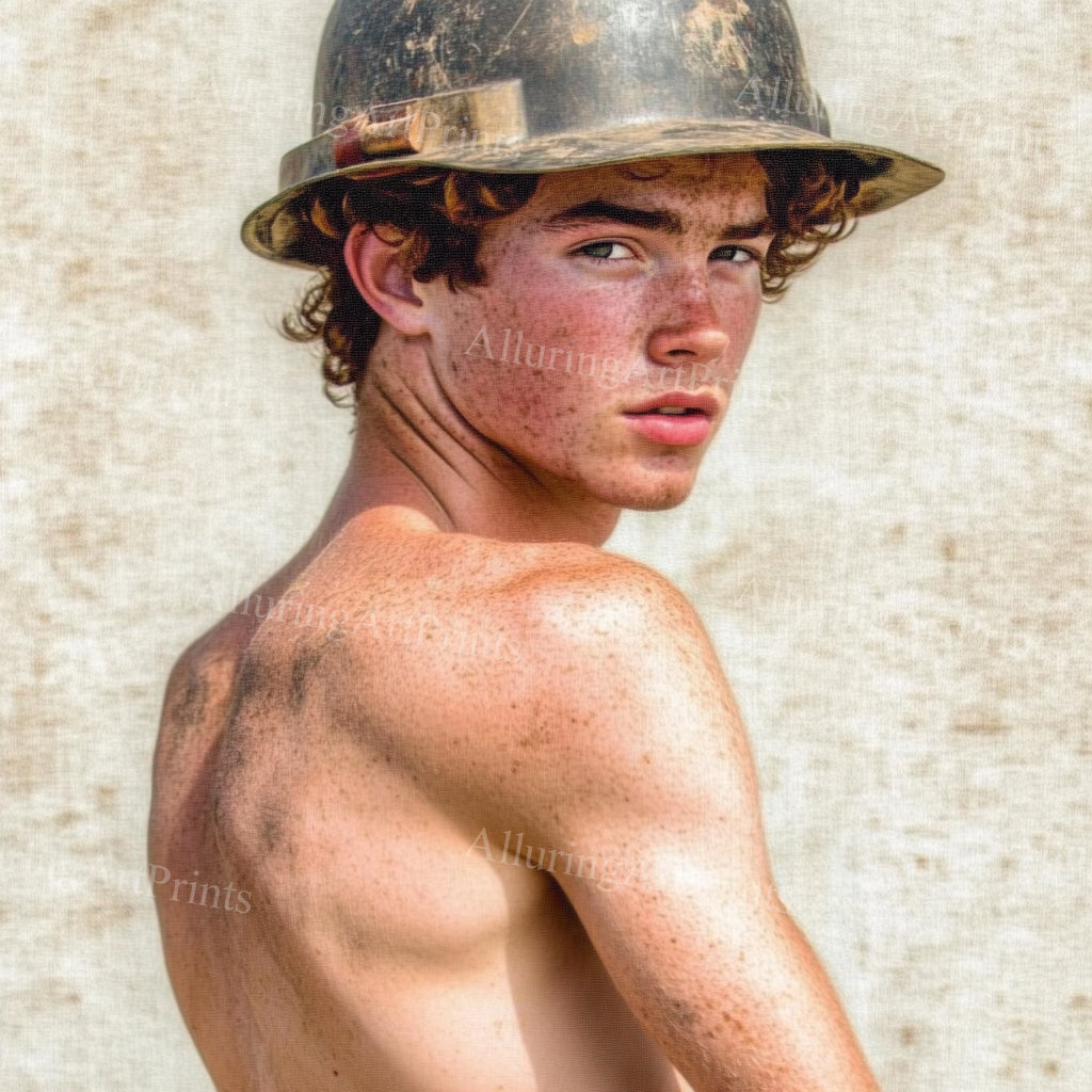 Nude Male Model Muscular Digital Art AI Fantasy - 64A