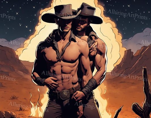 Male Model Muscular Digital Art AI Fantasy - 75A