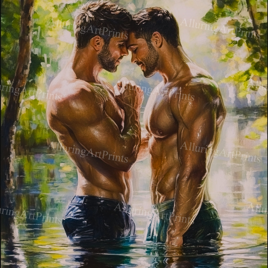 Male Models Muscular Digital Art AI Fantasy - 1B