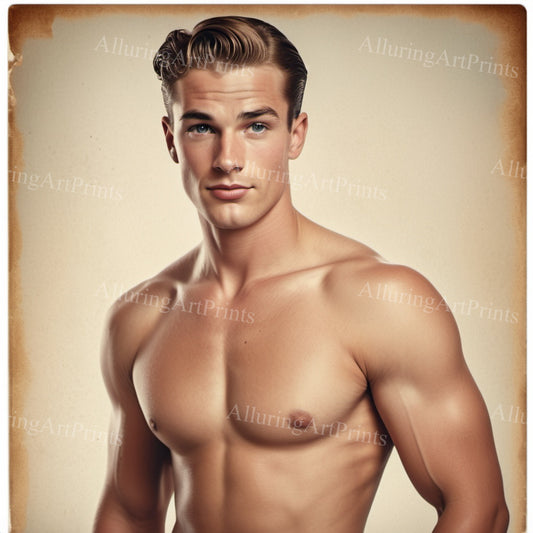 Male Model Muscular Digital Art AI Fantasy - 16B