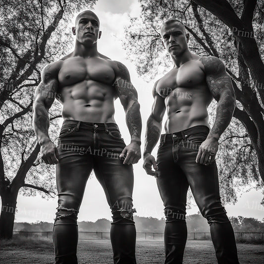 Male Models Muscular Digital Art AI Fantasy - 181B