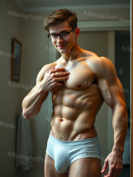 Male Model Muscular Digital Art AI Fantasy - 183B