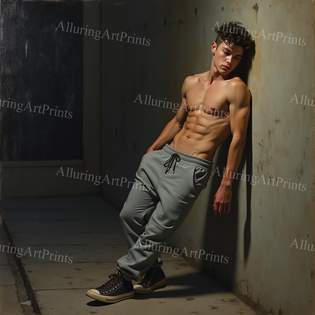 Male Model Muscular Digital Art AI Fantasy - 203B