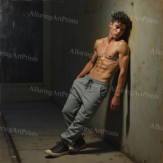 Male Model Muscular Digital Art AI Fantasy - 203B