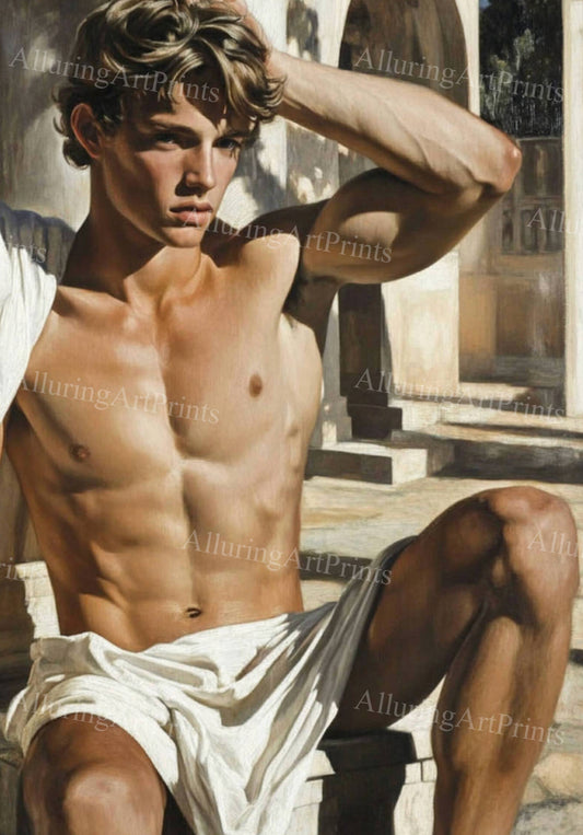 Male Model Muscular Digital Art AI Fantasy - 21B
