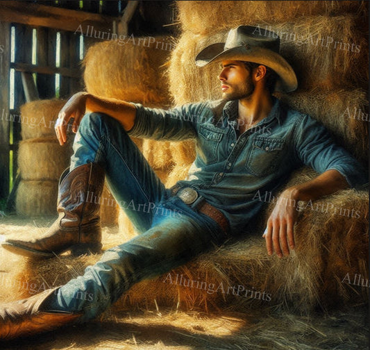 Male Model Muscular Digital Art AI Fantasy - 211B