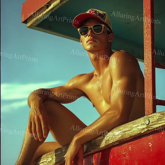 Male Model Muscular Digital Art AI Fantasy - 29B