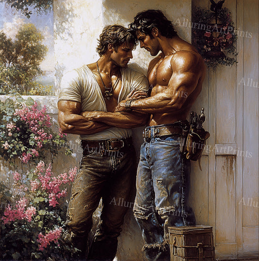 Male Models Muscular Digital Art AI Fantasy - 3B