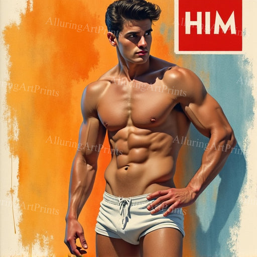 Male Model Muscular Digital Art AI Fantasy - 34B