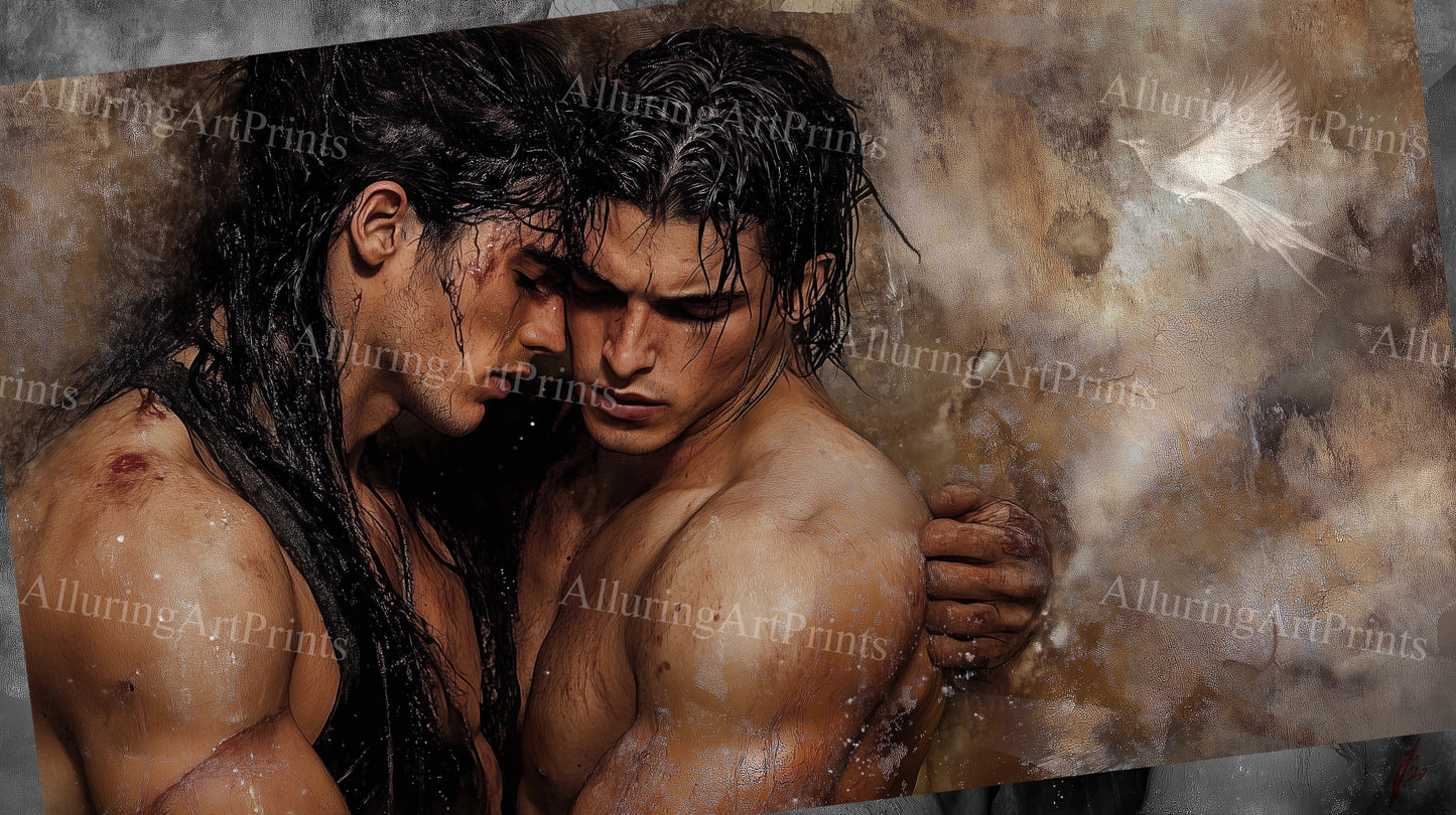 Male Models Muscular College Digital Art AI Fantasy - 354B