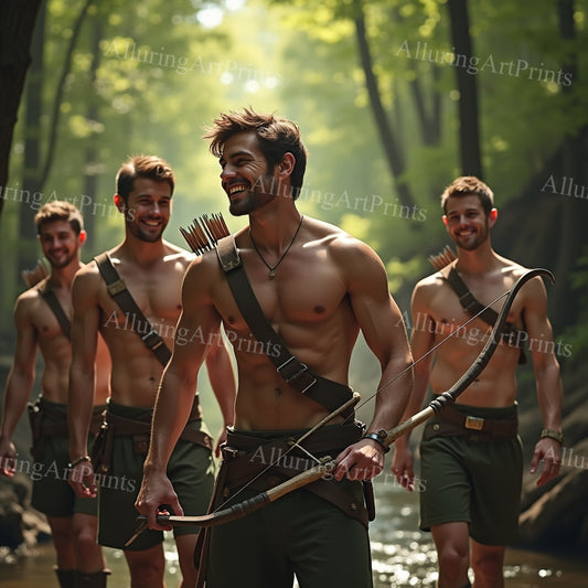 Male Models Muscular Digital Art AI Fantasy - 38B