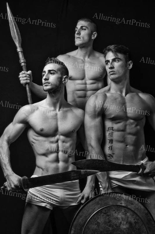 Male Models Muscular Workout Digital Art AI Fantasy - 383B