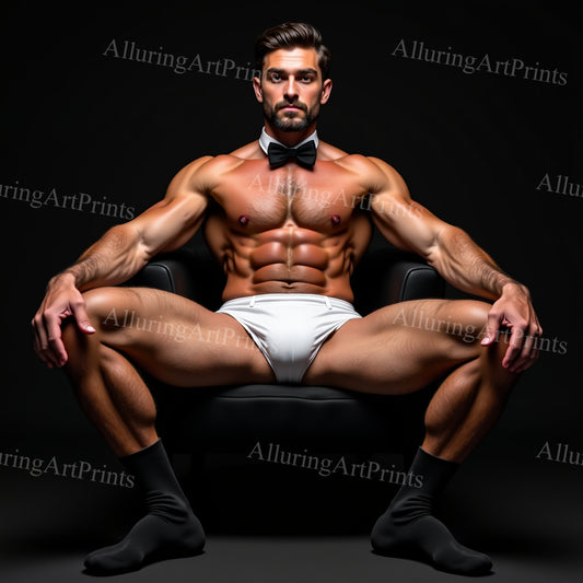 Male Model Muscular Digital Art AI Fantasy - 455B