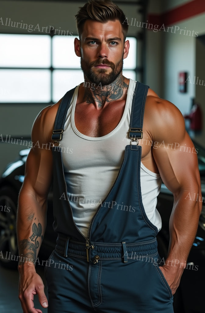 Male Model Muscular Digital Art AI Fantasy - 462B