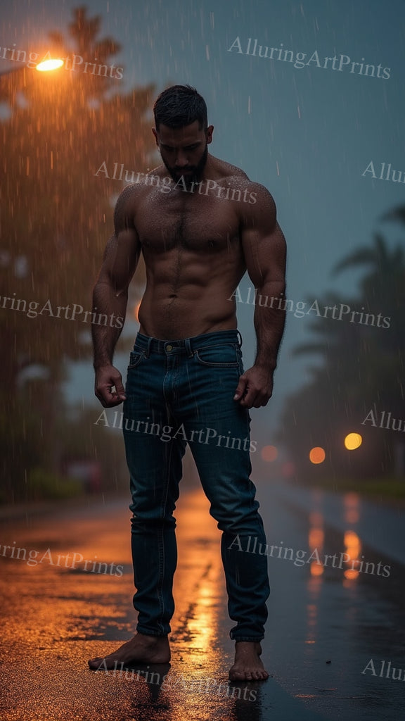 Male Model Muscular Digital Art AI Fantasy - 467B