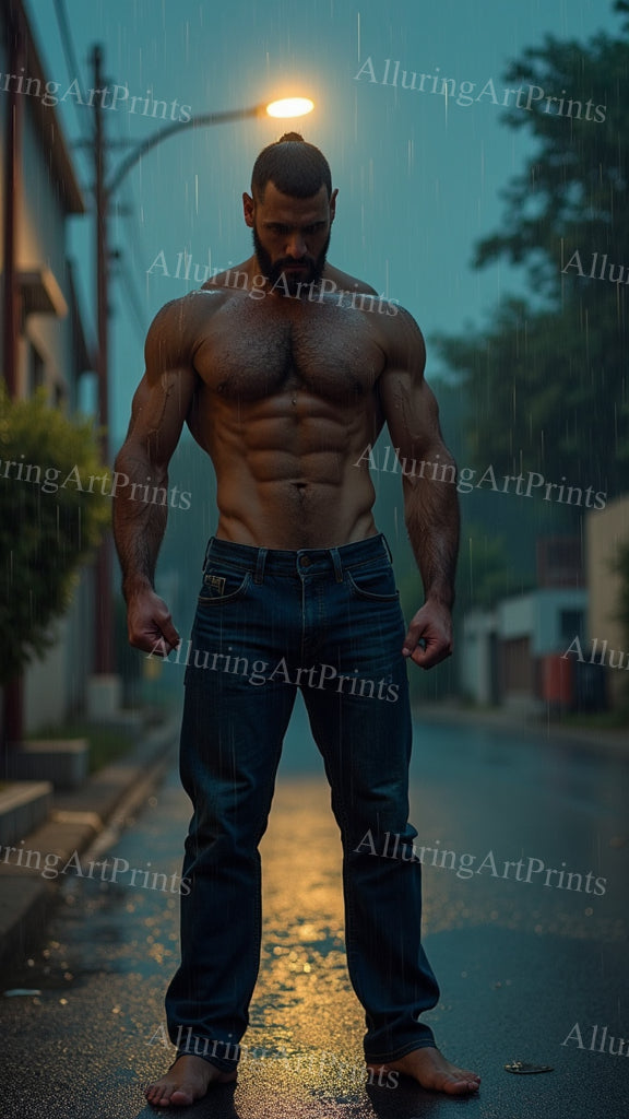 Male Model Muscular Digital Art AI Fantasy - 468B
