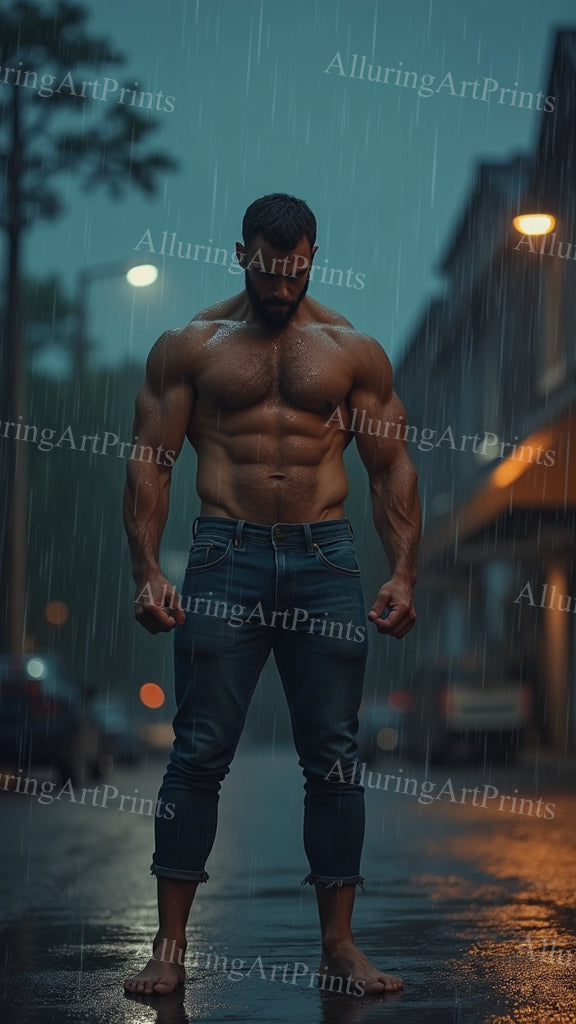 Male Model Muscular Digital Art AI Fantasy - 469B