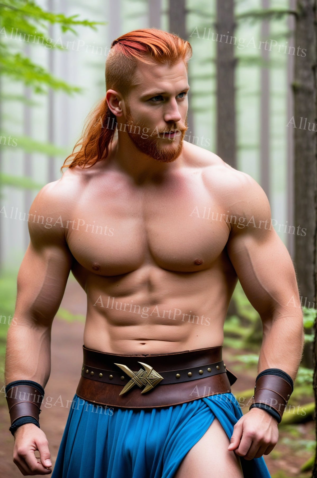 Male Model Muscular Vikings Digital Art AI Fantasy - 477B