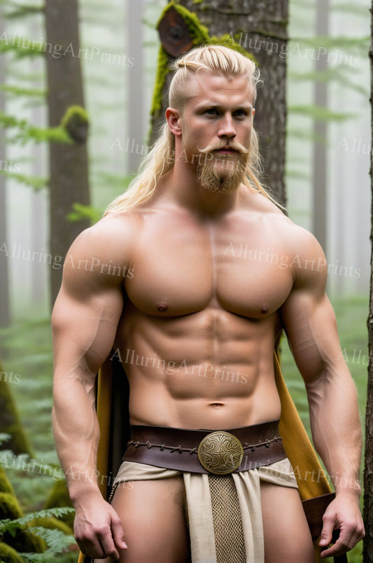 Male Model Muscular Vikings Digital Art AI Fantasy - 479B