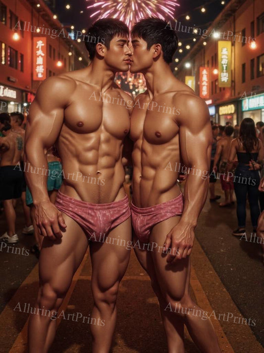 Asian Male Models Muscular Digital Art AI Fantasy - 48B
