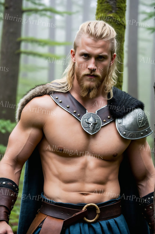 Male Model Muscular Vikings Digital Art AI Fantasy - 484B