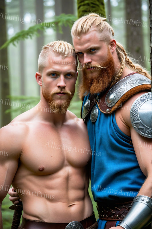 Male Models Muscular Vikings Digital Art AI Fantasy - 488B