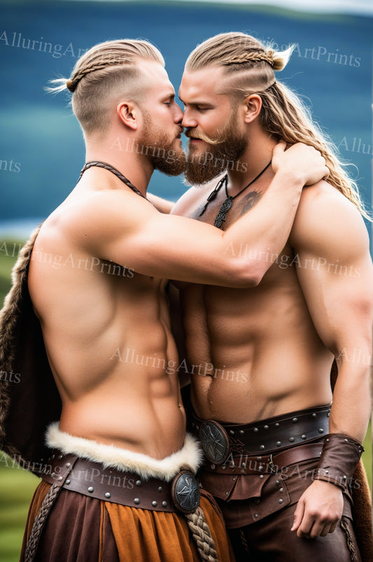 Male Models Muscular Vikings Digital Art AI Fantasy - 490B