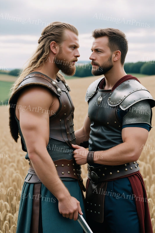 Male Models Muscular Vikings Digital Art AI Fantasy - 498B
