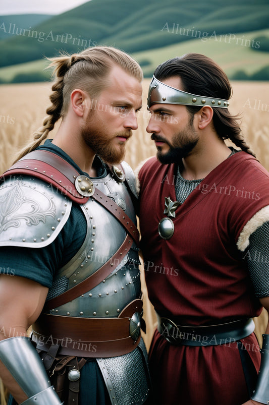 Male Models Muscular Vikings Digital Art AI Fantasy - 501B