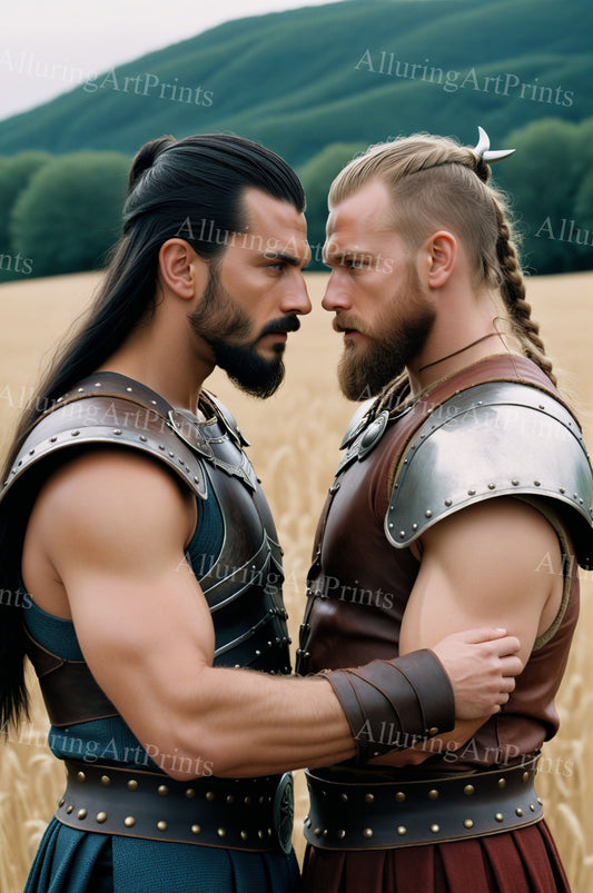 Male Models Muscular Vikings Digital Art AI Fantasy - 502B