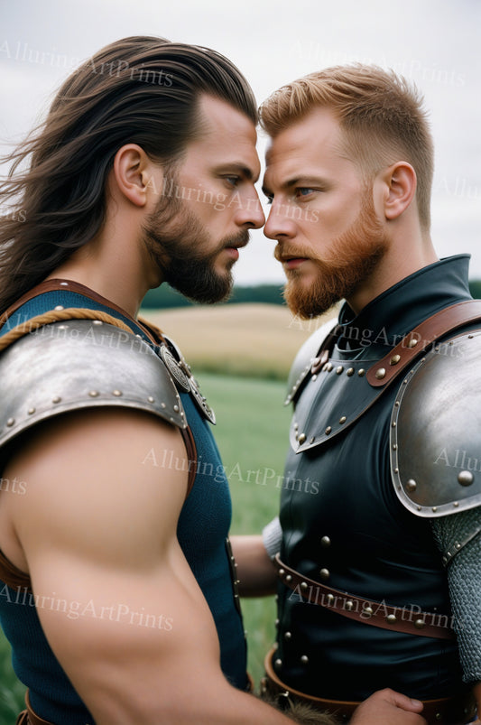 Male Models Muscular Vikings Digital Art AI Fantasy - 504B