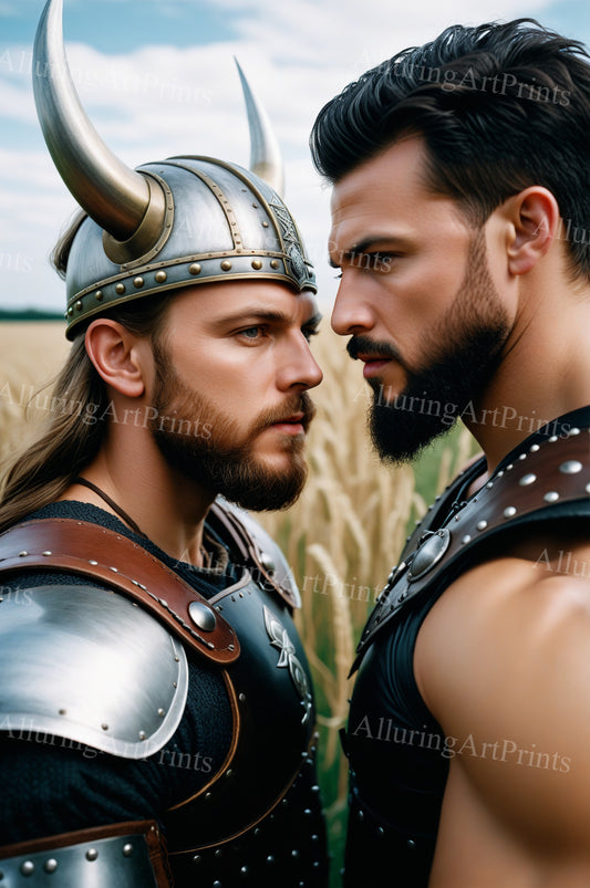 Male Models Muscular Vikings Digital Art AI Fantasy - 509B