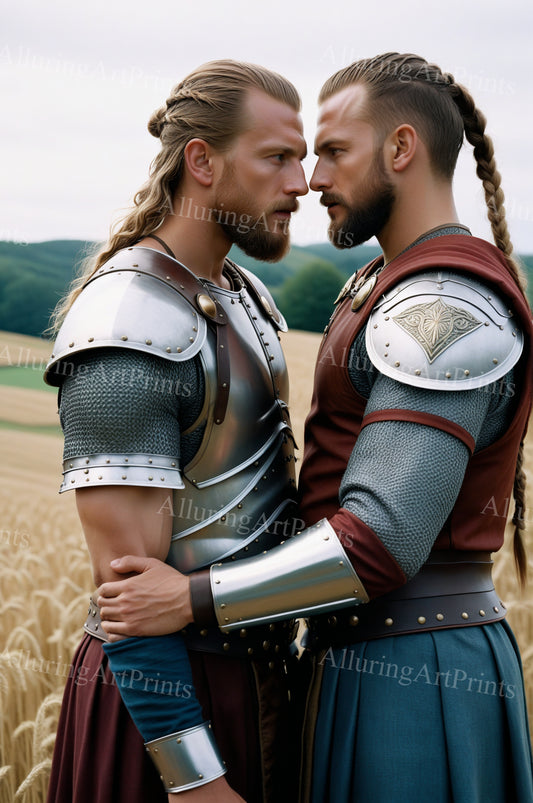 Male Models Muscular Vikings Digital Art AI Fantasy - 510B