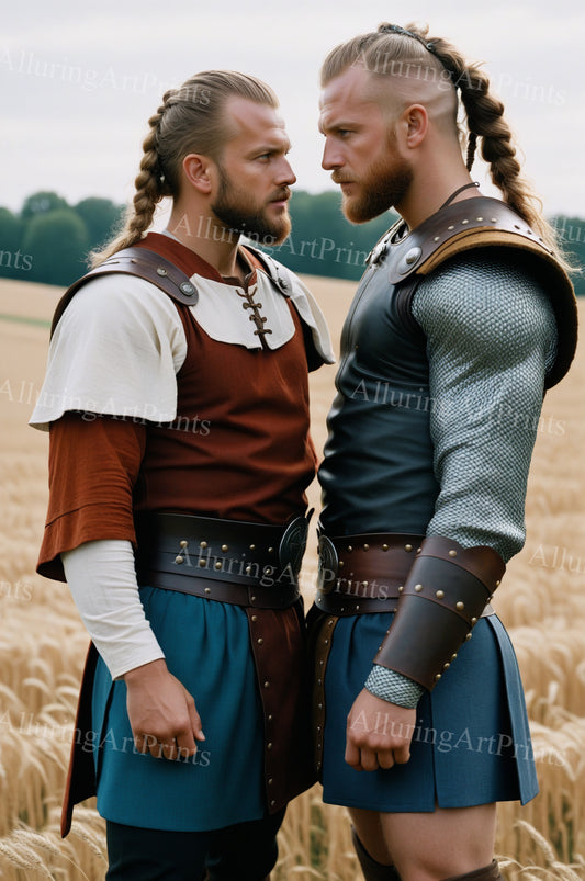 Male Models Muscular Vikings Digital Art AI Fantasy - 514B