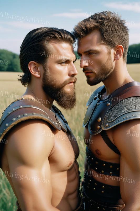 Male Models Muscular Vikings Digital Art AI Fantasy - 515B