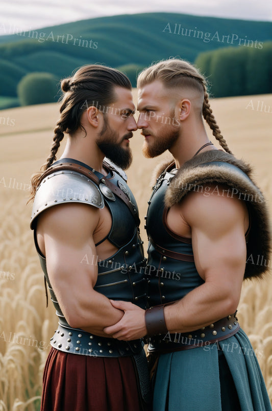 Male Models Muscular Vikings Digital Art AI Fantasy - 516B