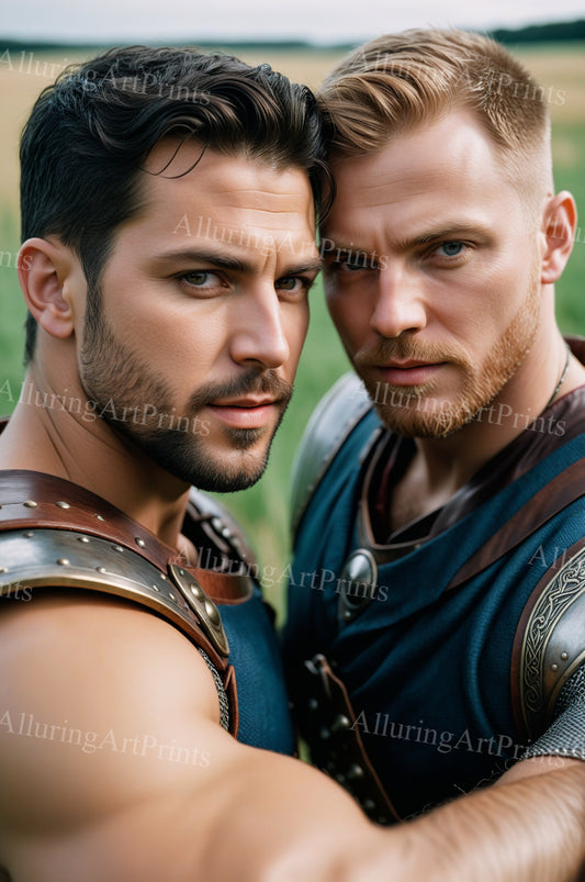 Male Models Muscular Vikings Digital Art AI Fantasy - 518B