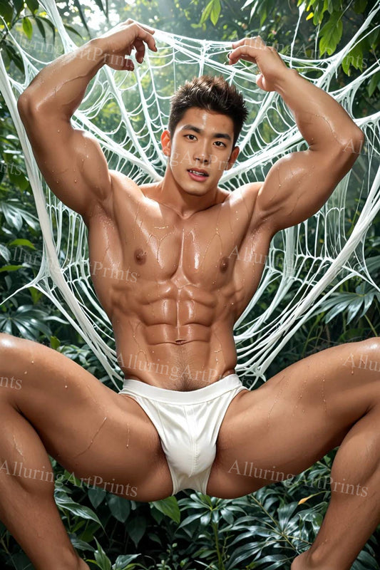 Asian Male Model Muscular Digital Art AI Fantasy - 51B
